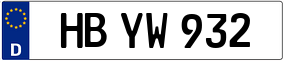 Trailer License Plate
